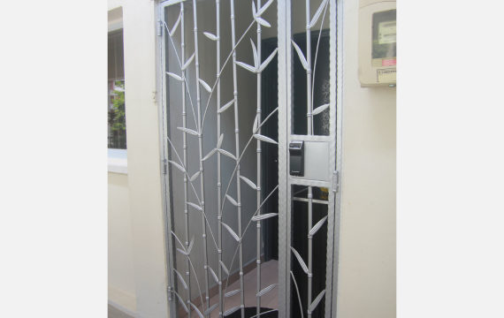 Bamboo Silver Wrought Iron HDB Gate