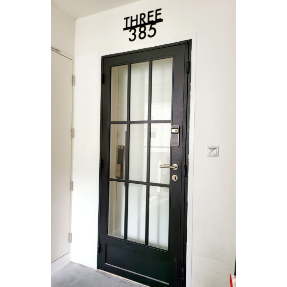 Designer Glass HDB Gate 3×7 Feet