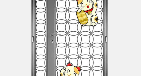 Lucky Cat Katoon Kato 3D Gate 4×7 Feet Grey