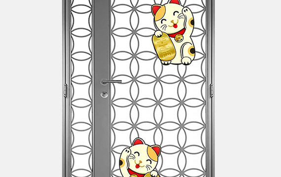 Lucky Cat Katoon Kato 3D Gate 4×7 Feet Grey