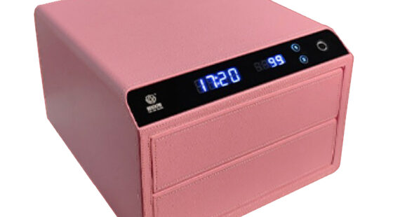 NIKAWA Feramo Leather Smart Safe box- Sakura Pink