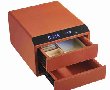 NIKAWA Feramo Leather Smart Safe box - Senji Orange