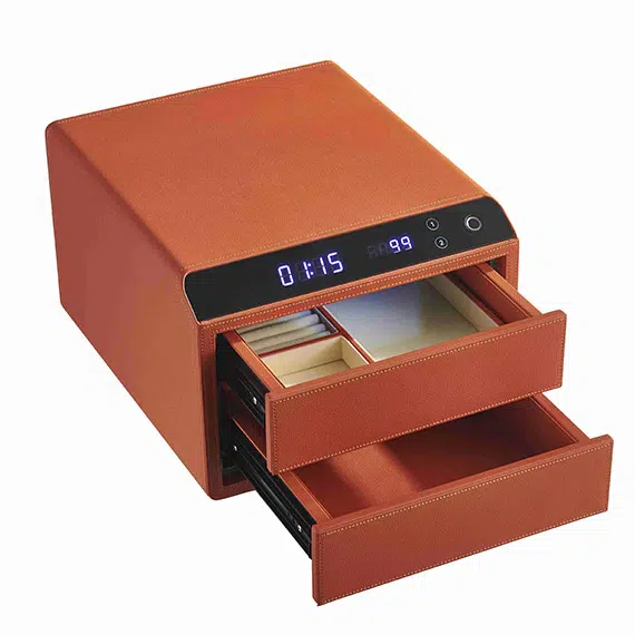 NIKAWA Feramo Leather Smart Safe box - Senji Orange