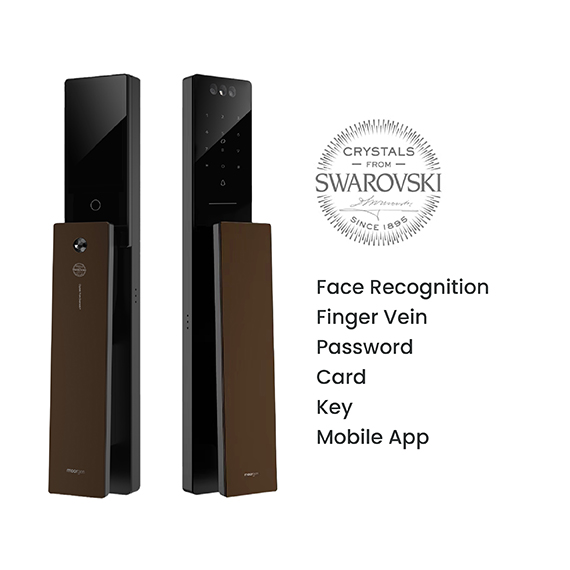 Moorgen T5 Swarovski Crystal Digital Lock (Coffee Brown)