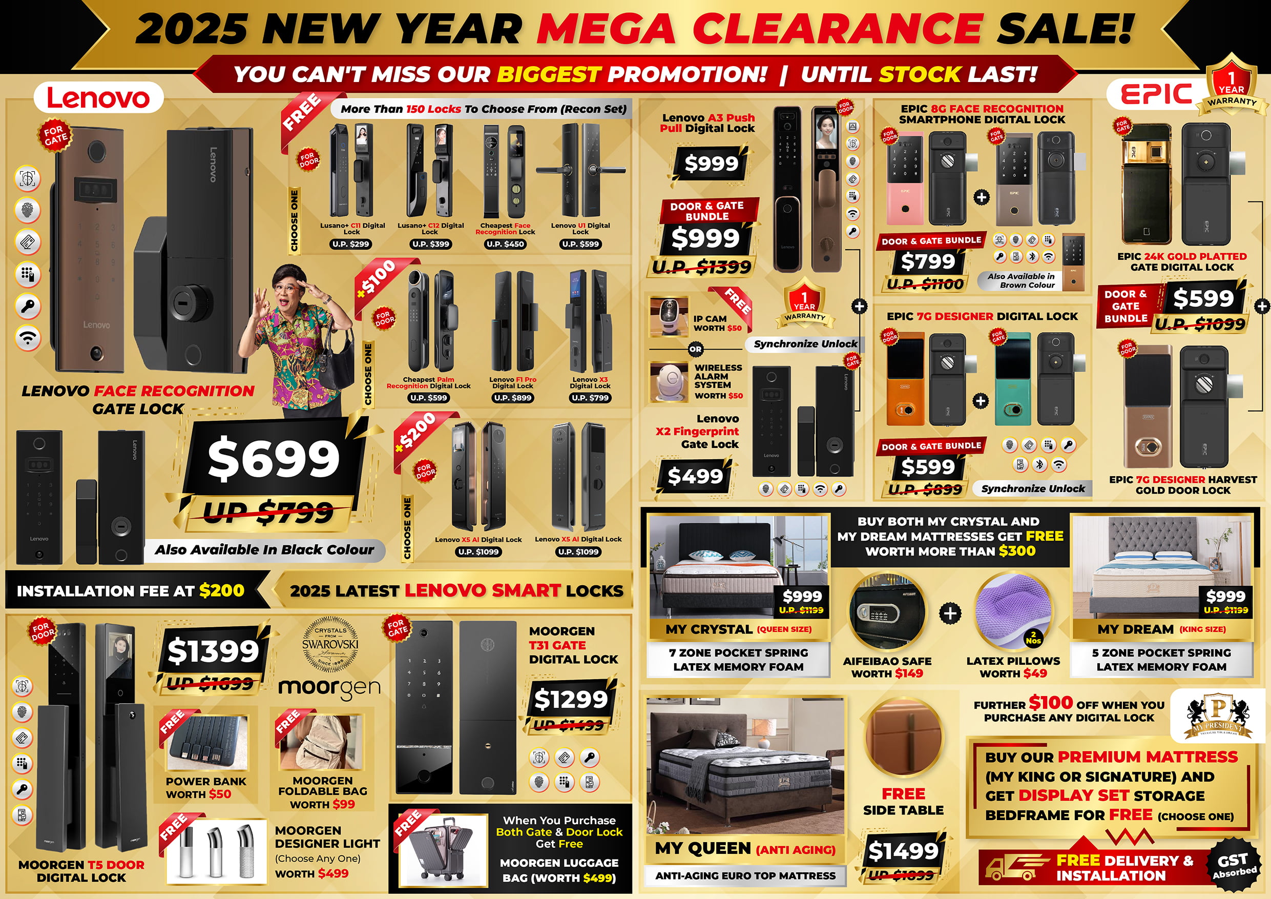 MDL - 2025 New Year Mega Clearance Sale Promotion Banner