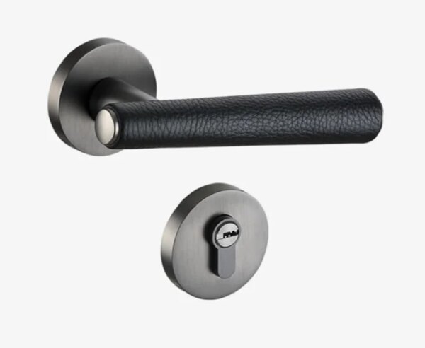 Lusano-Black-Leather-Designer-Gate-Handle Lusano-Black-Leather-Designer-Gate-Handle