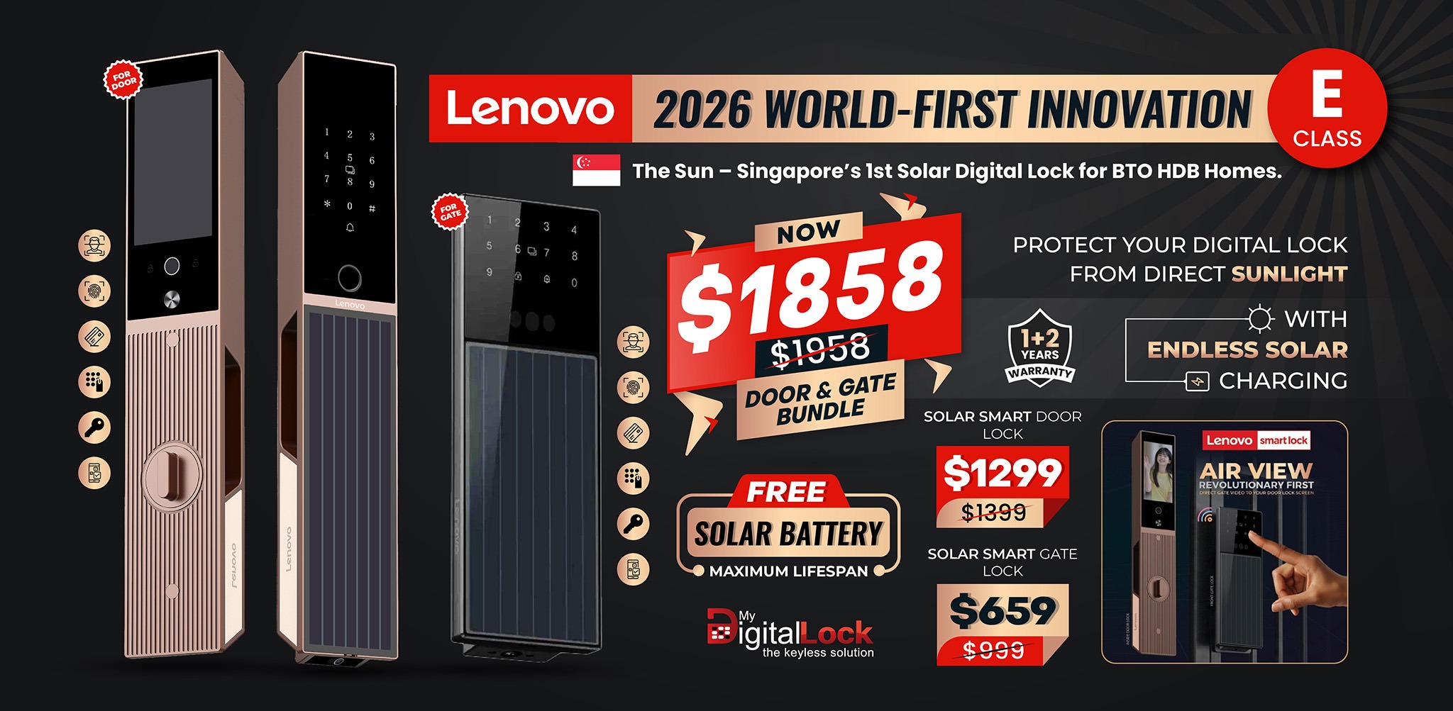 Mydigitallock - Lenovo 2026 World-First Innovation Singapore Lock Mydigitallock - Lenovo 2026 World-First Innovation Singapore Lock