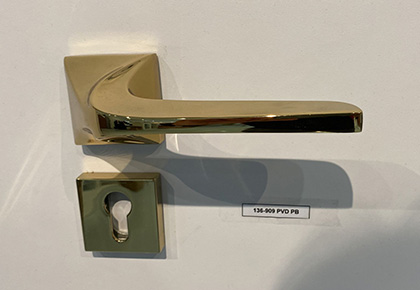 Designer Gold Handle + Mortise Lock Designer Gold Handle + Mortise Lock